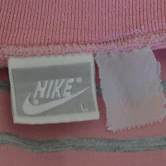 Vintage 90s Pink/Gray Mockneck Crop Tee by Nike - Picture 11 of 11